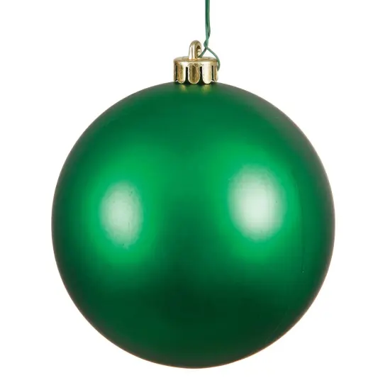 Vickerman 12 in. Green Matte Ball Christmas Ornament {1}