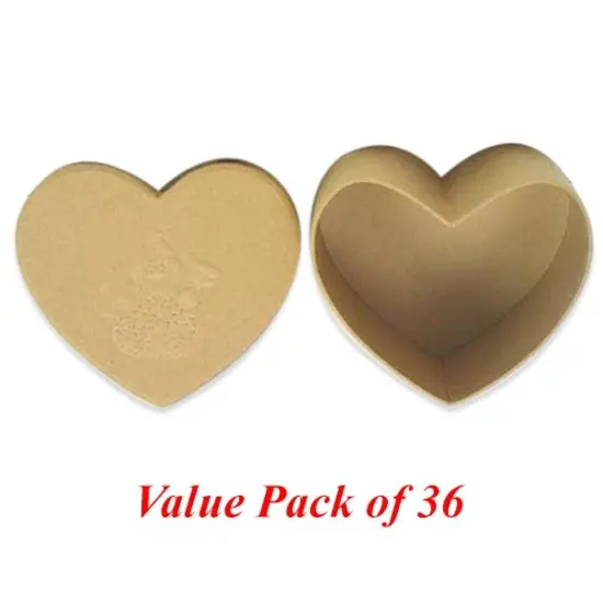 36 Units of Heart Box with Embossed Snowman {3}