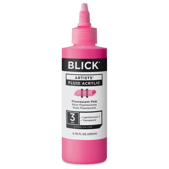 Blick Artists&rsquo; Fluid Acrylic - Fluorescent Pink, 200 ml {1}