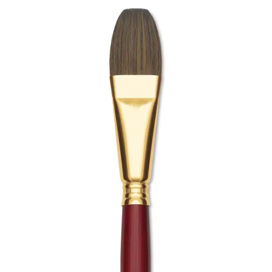 Blick Master Synthetic Kolinsky Brush - Short Handle, Flat Wash, Size 3/4" {1}