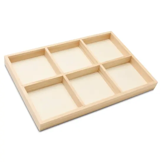DIY Rectangle Wooden Divided Serving Tray, 12 x 8", 6 Sections for Party | Woodpeckers {1}
