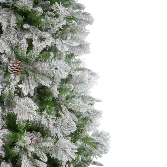 Northlight Real Touch&trade;️ Medium Flocked Rosemary Emerald Angel Pine Artificial Christmas Tree - 6.5' - Unlit Green {4}