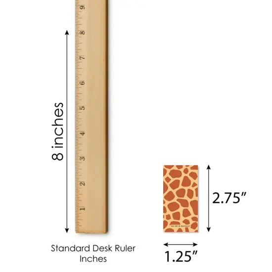 Big Dot of Happiness Giraffe Print - Mini Candy Bar Wrapper Stickers - Safari Party Small Favors - 40 Count {6}