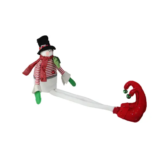 Raz 24" Red and Green Poseable Plush Snowman Christmas Shelf Sitter {3}