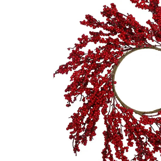 Northlight Red Berries Artificial Christmas Wreath - 28" - Unlit {3}
