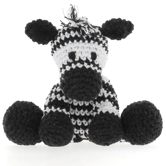 Hoooked Amigurumi DIY Kit W/Eco Barbante Yarn-Zebra Zizi - Noir {1}