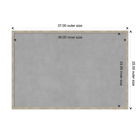 Imprint Wood Framed Magnetic Board Imprint Light Pewter {1}