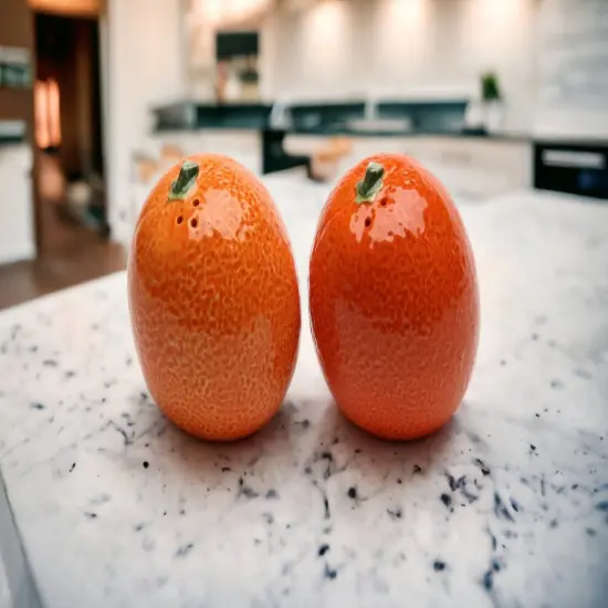 Hand Painted Ceramic Orange Salt & Pepper Shakers, Home Décor, Gift for Her, Gift for Mom, Kitchen Décor, Farmhouse Décor {2}