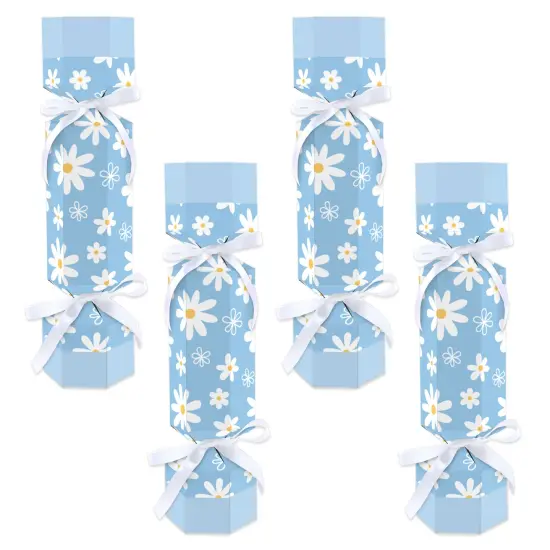 Big Dot of Happiness Blue Daisy Flowers - No Snap Floral Party Table Favors - DIY Cracker Boxes - Set of 12 {1}