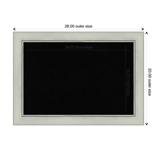 Flair Framed Corkboard, Black Cork Flair Silver Patina {3}