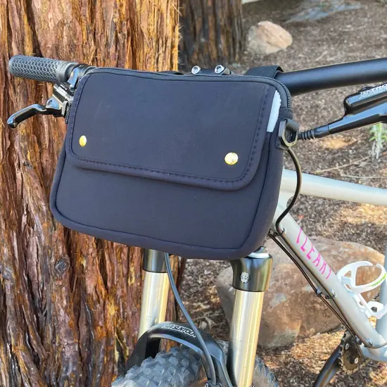 Wrapables Waterproof Bike Bag, Handlebar Cycling Storage Pouch for Tools and Accessories Black {6}