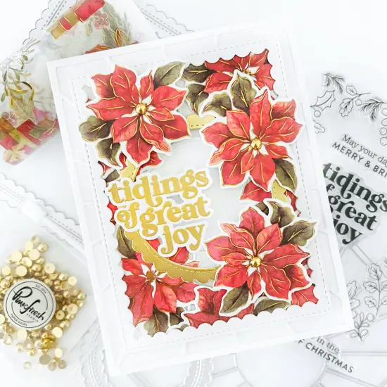 Pinkfresh Studio Clear Stamp Set 4"X12"-Holiday Elements {4}