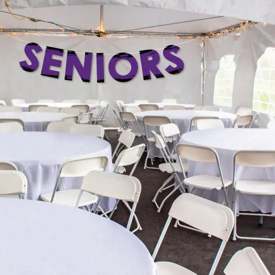 Big Dot of Happiness Purple Senior Night - High School Sports and Graduation Party Decorations - Seniors - Outdoor Letter Banner {3}