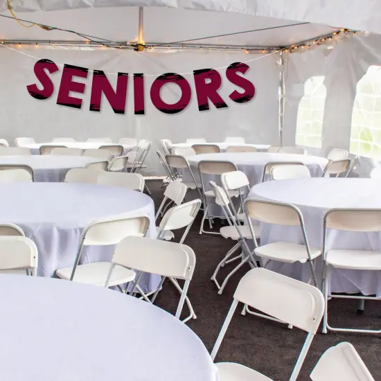 Big Dot of Happiness Maroon Senior Night - High School Sports and Graduation Party Decorations - Seniors - Outdoor Letter Banner {3}