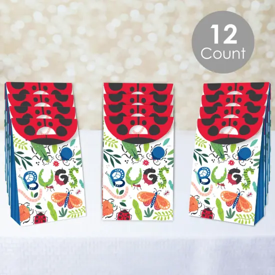 Big Dot of Happiness Buggin' Out - Bugs Birthday Gift Favor Bags - Party Goodie Boxes - Set of 12 {3}