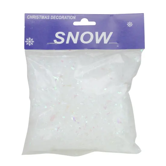 Northlight Iridescent Artificial Snow Twinkle Flakes Christmas Decoration 2 oz White {4}