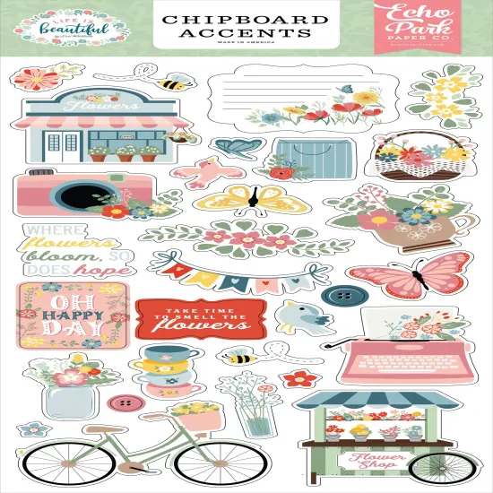 Life Is Beautiful Chipboard 6"X13"-Accents {1}