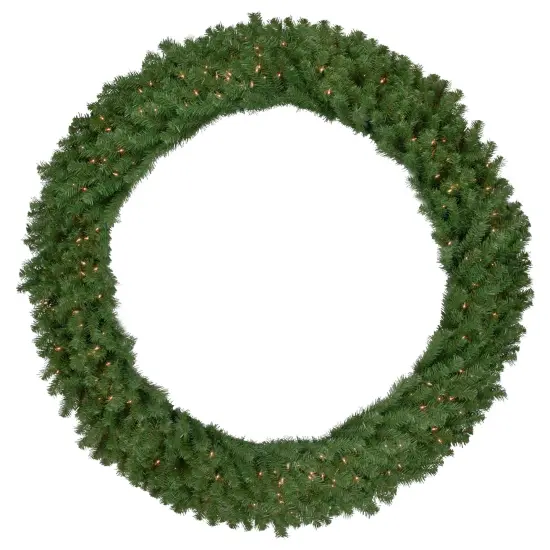 Northlight Pre-Lit Deluxe Dorchester Pine Artificial Christmas Wreath - 60" - Clear Lights Green {1}
