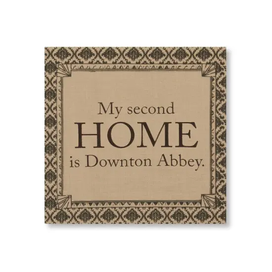 Heritage Lace 14.5" Downton Abbey Life "Second Home" British Decorative Damask Hanging Wall Art Brown {1}