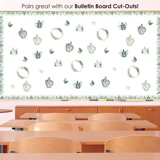 Big Dot of Happiness Eucalyptus Greenery - Scalloped Classroom Decor - Bulletin Board Borders - 51 Feet {7}
