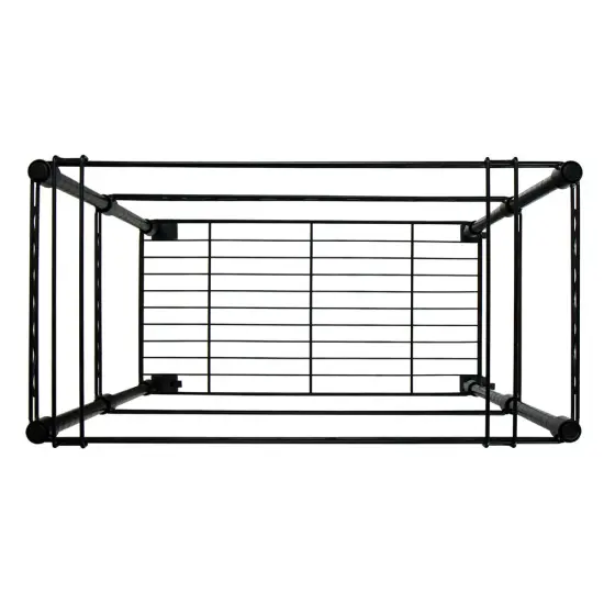 Oceanstar Portable 2-Tier Metal Rolling File Cart Black {3}