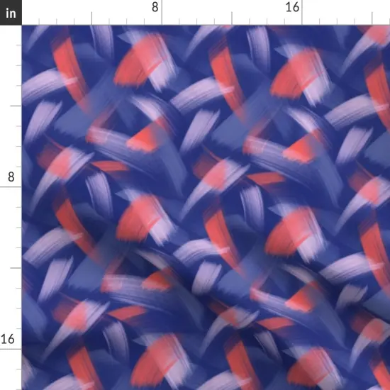 Various Fabrics by the Yard or Fat Quarter Abstract Brushstrokes Retro Purple Coral Hatched Overlap Custom Printed Fabric by Spoonflower {2}