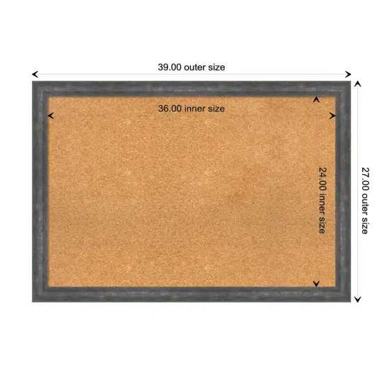 Angled Wood Framed Corkboard, Natural Cork Metallic Rainbow {3}