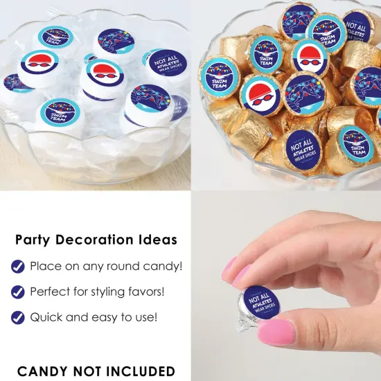 Big Dot of Happiness Making Waves - Swim Team - Swimming Party or Birthday Party Small Round Candy Stickers - Party Favor Labels - 324 Count {6}