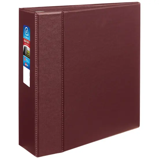 Avery Heavy-Duty 3 Ring Binder, 4" One Touch EZD Rings, 4.5" Spine, 1 Maroon Binder (79364) {1}