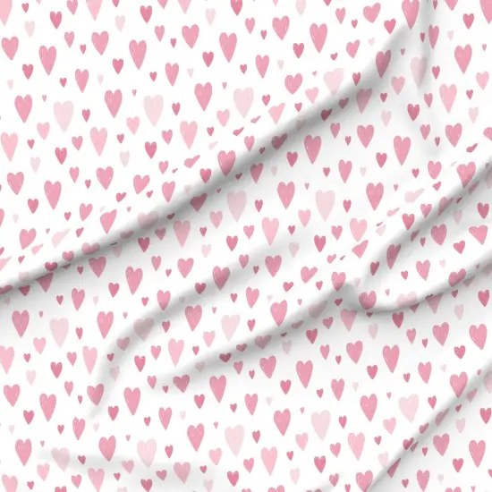 Various Fabrics by the Yard or Fat Quarter Love Heart Pink Pastel Custom Printed Fabric by Spoonflower {6}