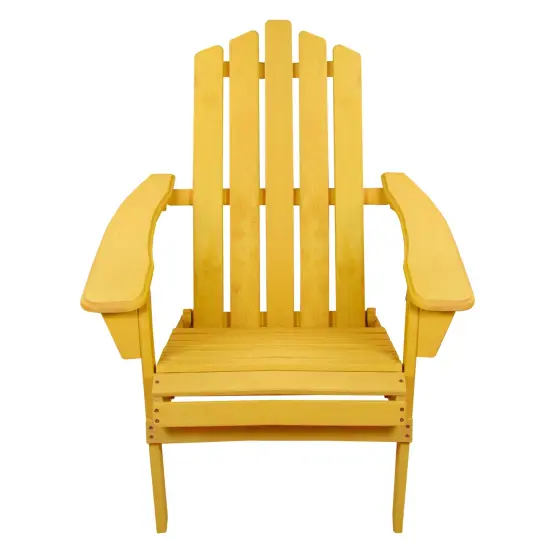 Northlight 36" Yellow Classic Folding Wooden Adirondack Chair {4}