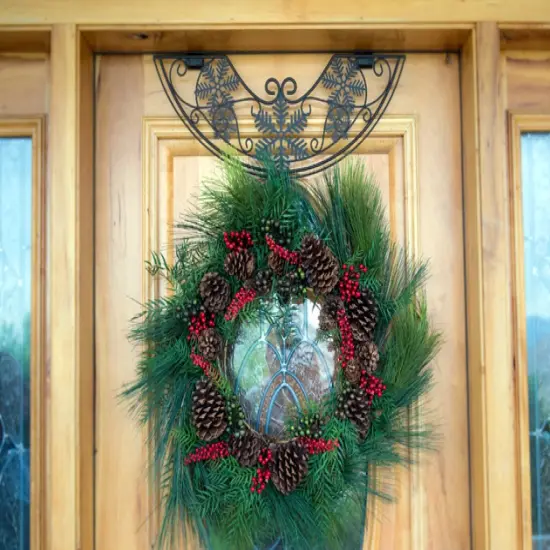 Tree Keeper Snowflake Adjustable Christmas Wreath Hanger - 24" - Brown {3}