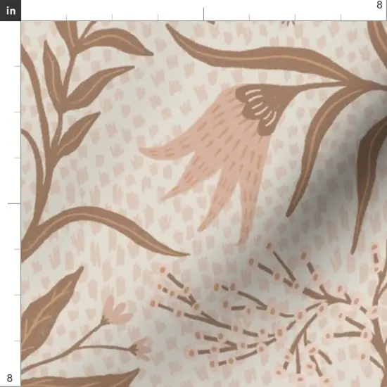 Various Fabrics by the Yard or Fat Quarter Vintage Rustic Botanical Vine Neutral Earth Tones Custom Printed Fabric by Spoonflower {4}
