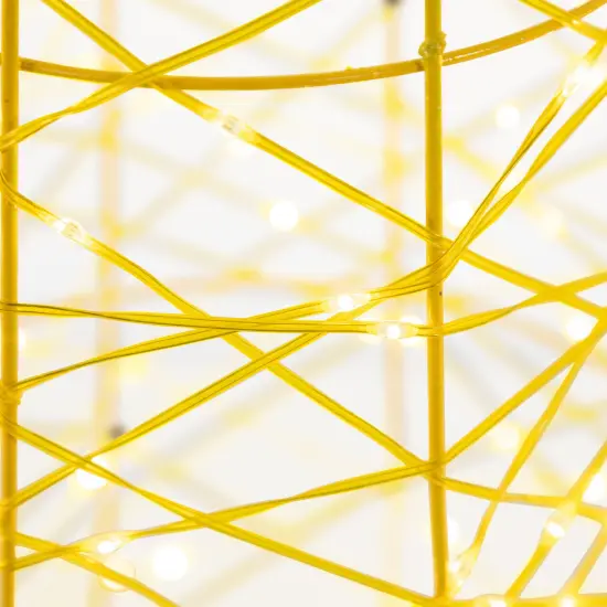 Northlight LED Lighted Twinkle Outdoor Christmas Cone Trees - 39.5" - Gold - Set of 3 {6}