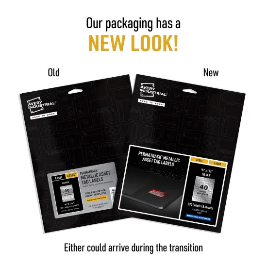 Avery PermaTrack Metallic Asset Tag Labels, 3/4" x 1-1/2", 320 Asset Tags (61523) {2}