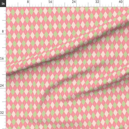 Various Fabrics by the Yard or Fat Quarter Preppy Argyle Plaid Diamond Retro Geometric Feminine Golf Custom Printed Fabric by Spoonflower {1}