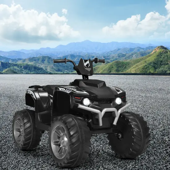 Iron Kids ATV Ride-On with Music, USB and 2 Speeds Black {5}