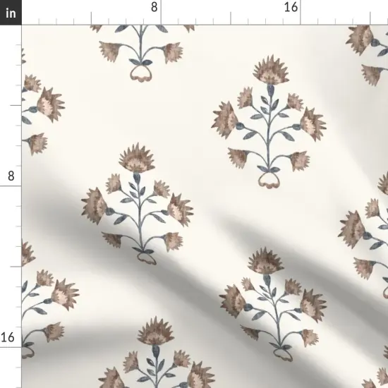 Various Fabrics by the Yard or Fat Quarter Modern Floral Traditional Stem Wildflower Custom Printed Fabric by Spoonflower {2}