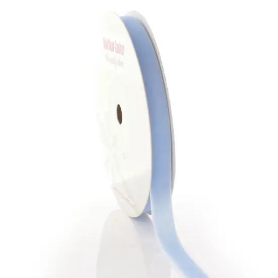 3/8" Velvet Ribbon (5yd & 25yd Spools) 308 Frosty Blue {2}