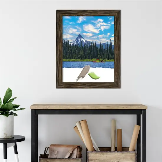 Fencepost Narrow Wood Picture Frame, Photo Frame, Art Frame Fencepost Brown {7}