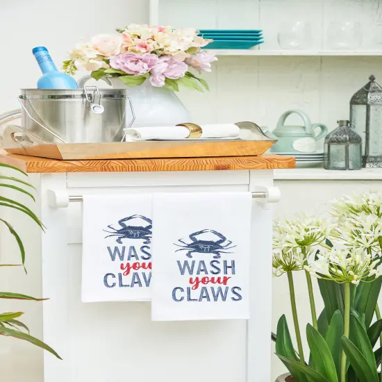 Wash Your Claws Flour Sack Kitchen Towel {4}