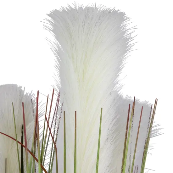 Northlight 27" Artificial Onion and Pampas Grass in Black Pot Green {6}