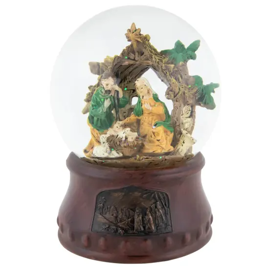 Northlight Christmas Nativity Musical Snow Globe - 5.5" Brown {1}
