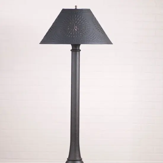 Brinton House Floor Lamp Americana Black w/shade {4}