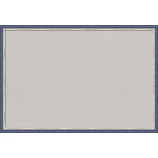 Theo Narrow Wood Framed Corkboard, Grey Cork Theo Blue {7}