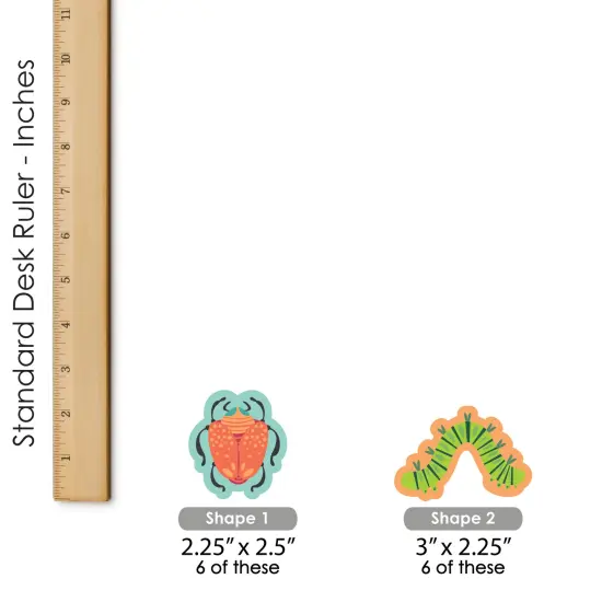 Big Dot of Happiness Buggin' Out - DIY Shaped Bugs Birthday Party Cut-Outs - 24 Count {6}