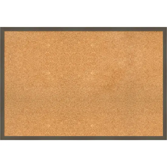 Svelte Wood Framed Corkboard, Natural Cork Svelte Clay Grey {1}