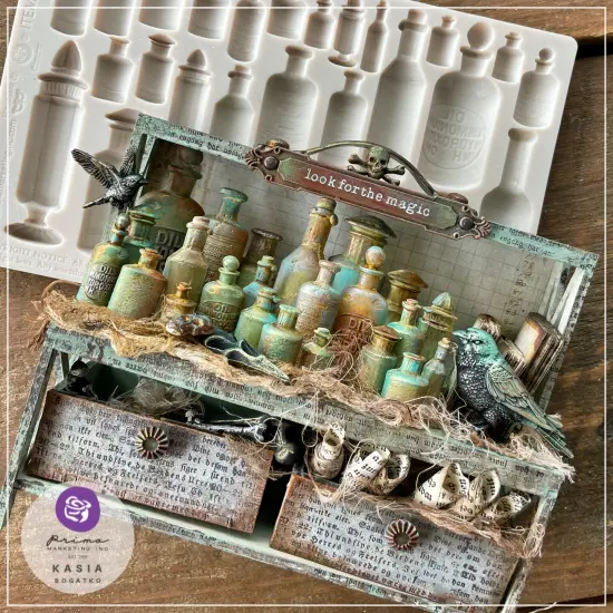 Finnabair Decor Moulds 5"X8"X8mm-Flocking Birds {6}