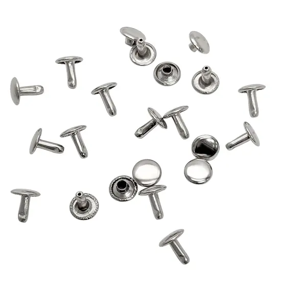 Realeather(R) Crafts Medium Rivets 100/Pkg-Nickel {2}