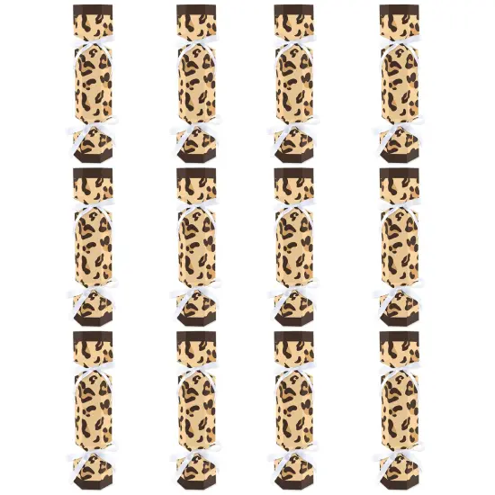 Big Dot of Happiness Leopard Print - No Snap Cheetah Party Table Favors - DIY Cracker Boxes - Set of 12 {6}